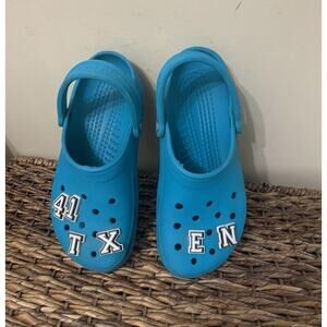 Crocs Classic Clogs Turquoise Blue Women 8 Or Men 6  Comfort With Pins